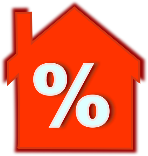 Home loan interest rate icon vector clip art