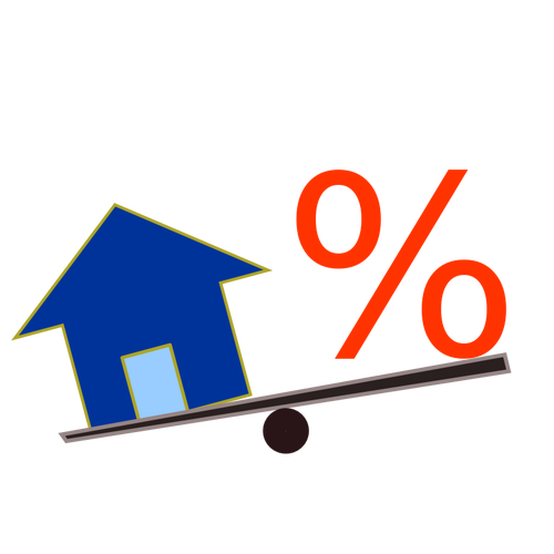 Gráficos de vetor de empréstimo à habitação