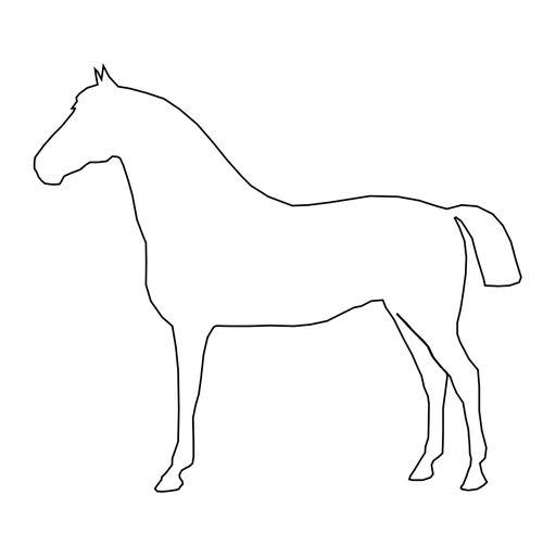 बहुत ही साधारण घोड़ा वेक्टर छवि