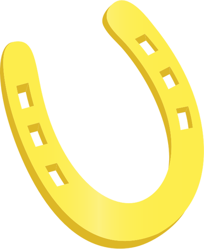 Yellow horseshoe vector image