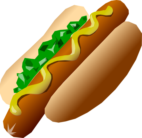 Bild von einen Hot Dog mit Senf serviert