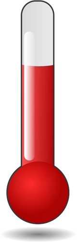 Thermometer tube red vector graphics