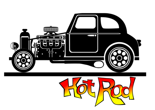 Hot rod bil vektorbild