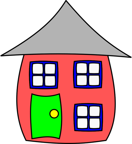 Image de vecteur la maison drôle