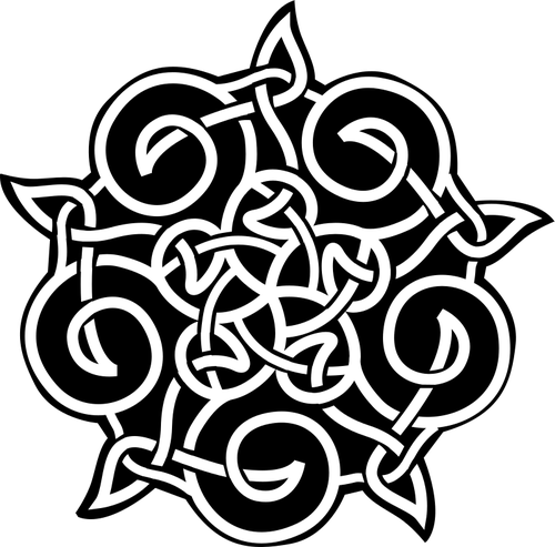 Grafica vettoriale di cinque punte ornamento celtico
