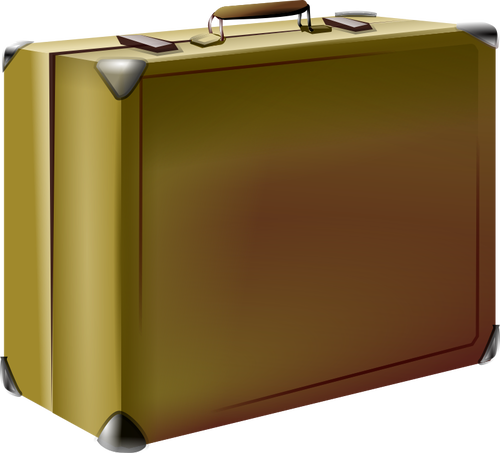Ilustracja brązowy stary styl walizka wektor
