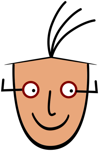 Rostro humano con gafas