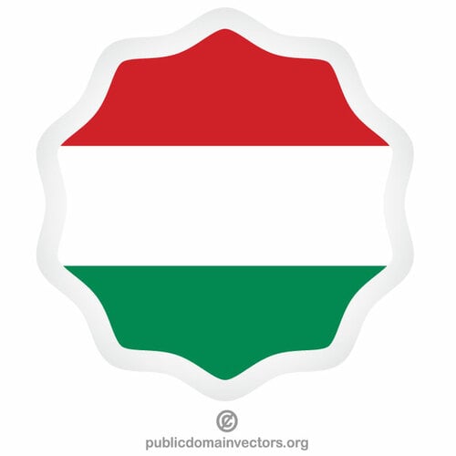Maďarská vlajka nálepka