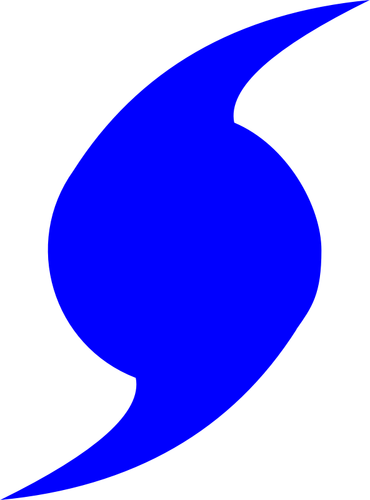 Векторное изображение значка синий ураган