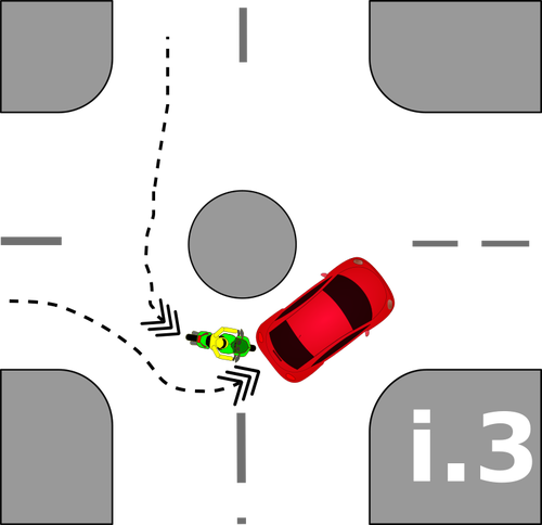 Car accident pictograph