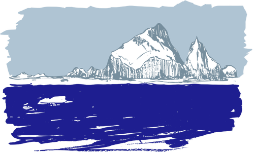 Iceberg szkic wektor