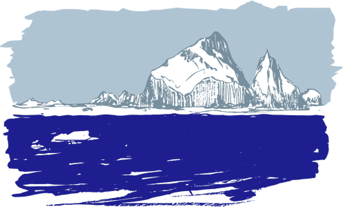 Croquis de vecteur de iceberg