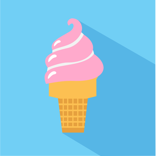 Pink ice cream icon