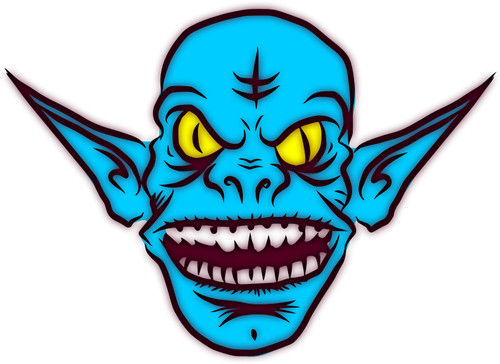 Blauw ijs Goblin vectorillustratie