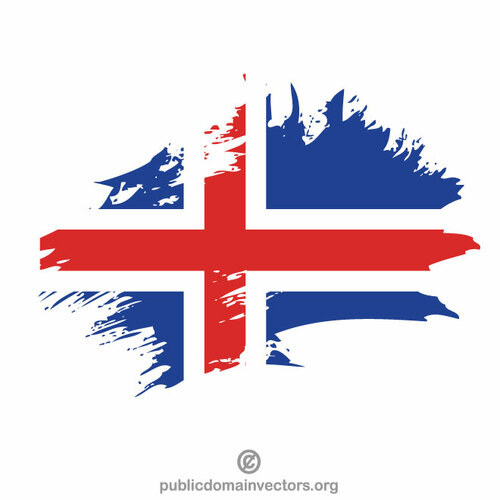 Islanda bandiera vernice schizzi