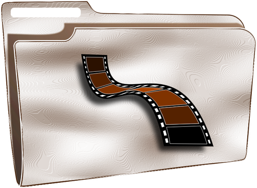 Plastic videos folder vector graphics