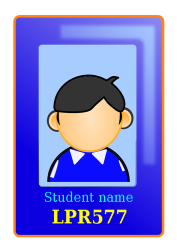 Student identitetskort vektorbild