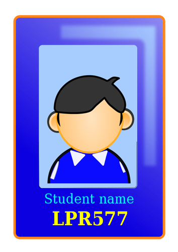 Student identity card vector image