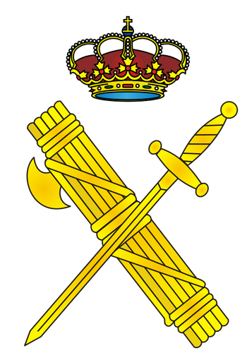 Hiszpańska Guardia Civil godło grafika wektorowa