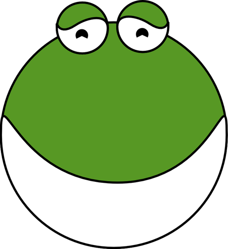 Image de vecteur visage mignon grenouille