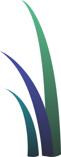 Bild von drei farbigen Gras Blätter