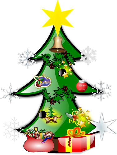 Gráficos vectoriales colorido árbol de Navidad