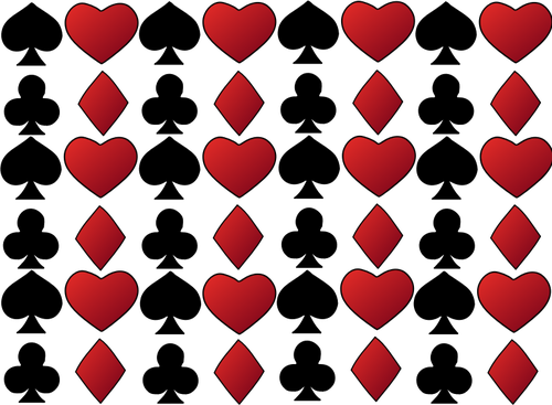 Vector de la imagen de corazones, picas, diamantes y clubes de signos