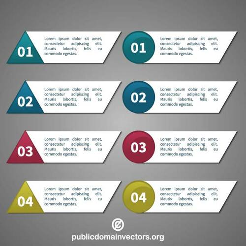 Info cards vector graphics