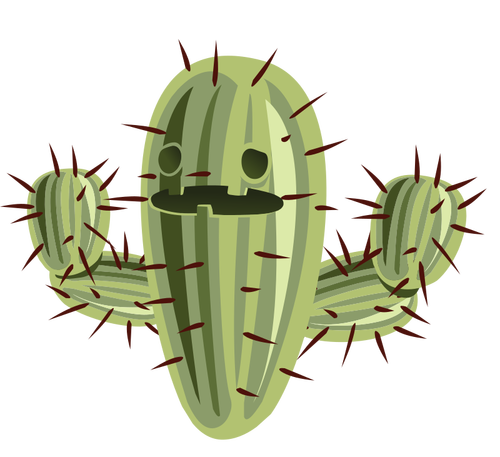 Kreslený kaktus
