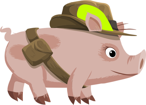 Npc pig vector drawing