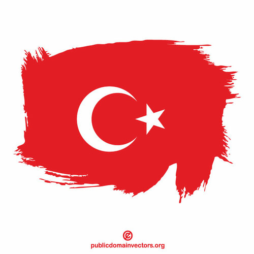 トルコ国旗塗装ストローク