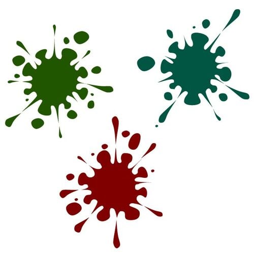 Inkt spatten vector set