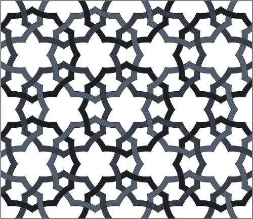 Interlaced oriental pola berulang