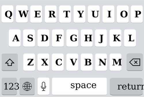 Vector illustration of mobile user mobilekeyboard