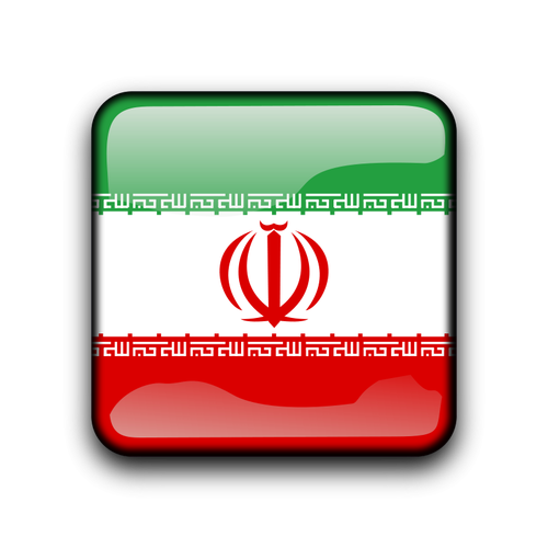 Iran flagga knappen