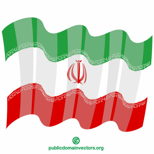 Wapperende vlag van Iran