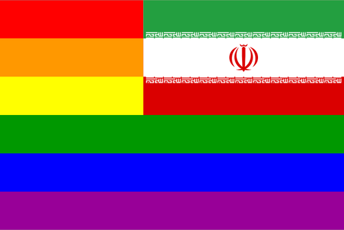 Bandera iraní y LGBT