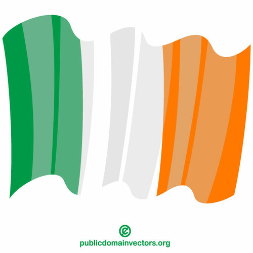 Mengibarkan bendera Irlandia