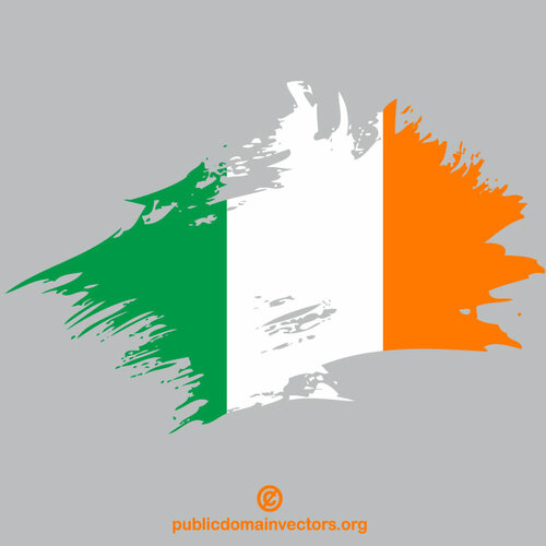 Irish flag painted