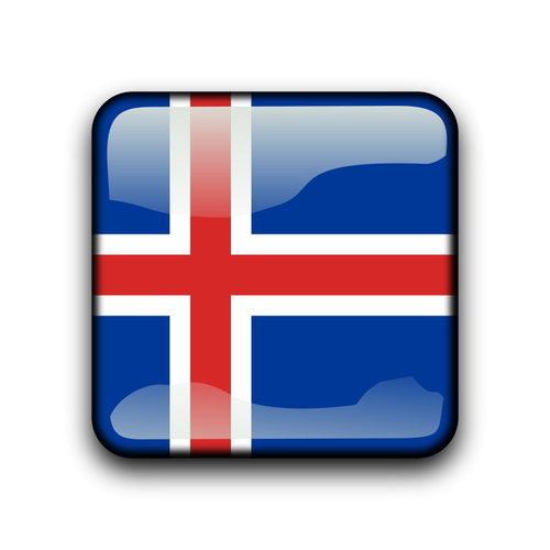 Iceland flag button