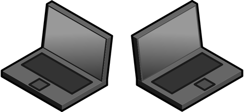 Image vectorielle de deux ordinateurs portables