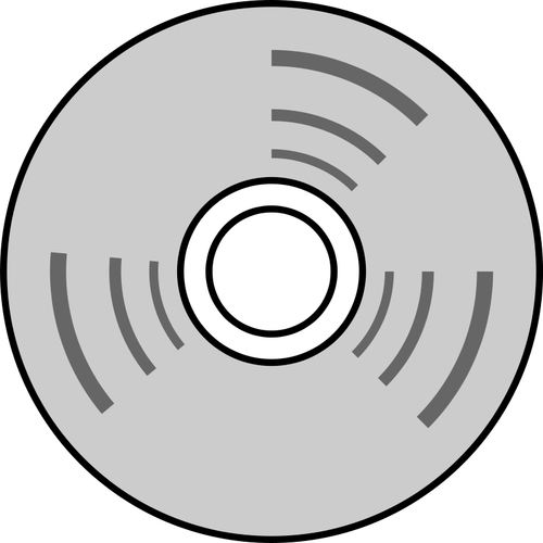 Vector lijntekening van compact disc