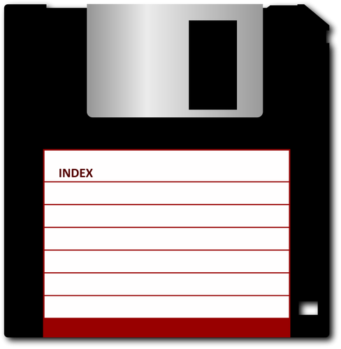 Vector drawing of 3.5 inch floppy disk