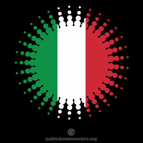 Diseño de semitonos de la bandera italiana