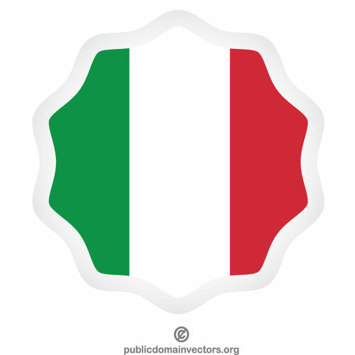 Italská nálepka vlajky