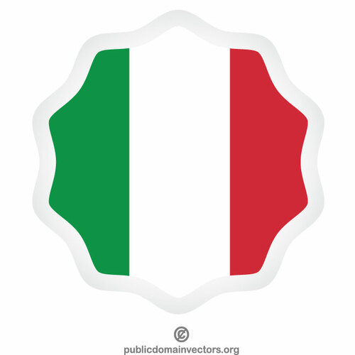 Italiaanse vlag sticker