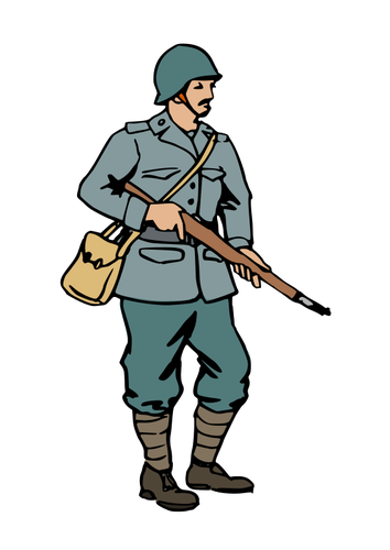 Soldat italien de vecteur de WW2