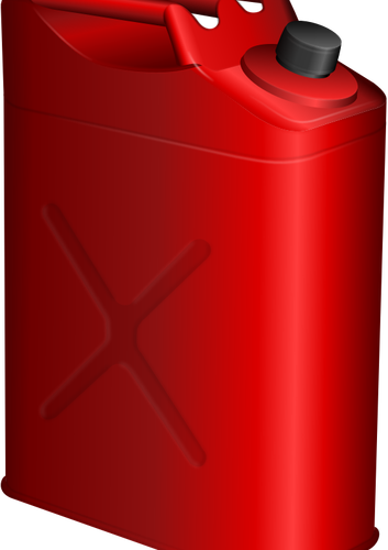 矢量绘图的红色汽油罐