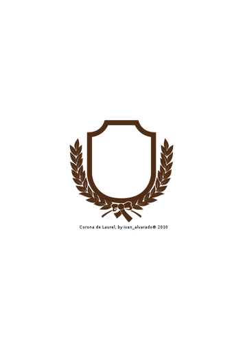 Emblem with laurel leaves vector image