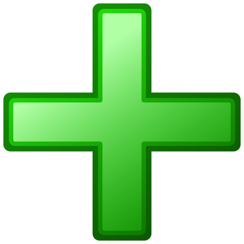 绿色十字架矢量图像